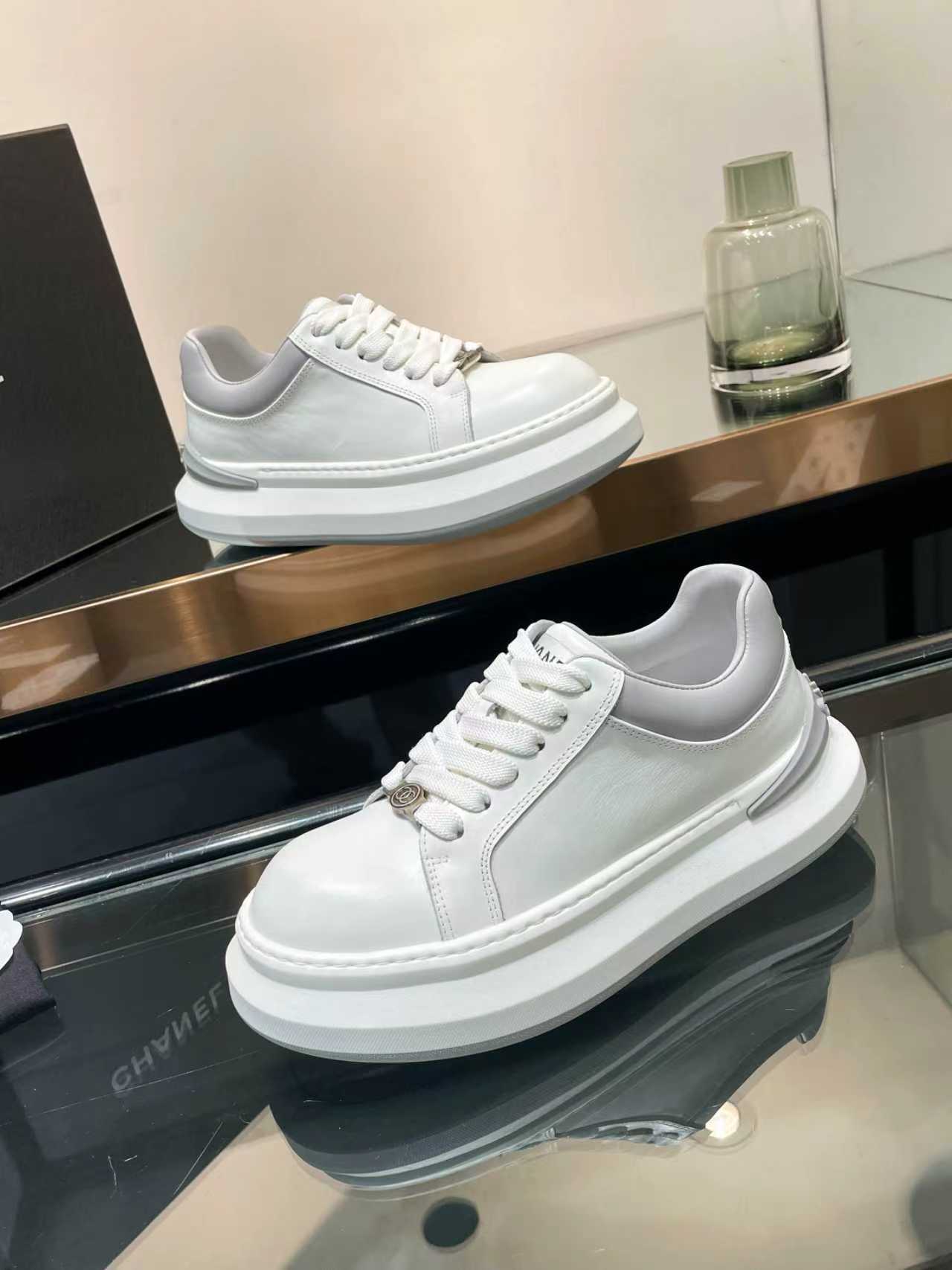 CC 26s Oversized Sneaker White Grey Lambskin 935465