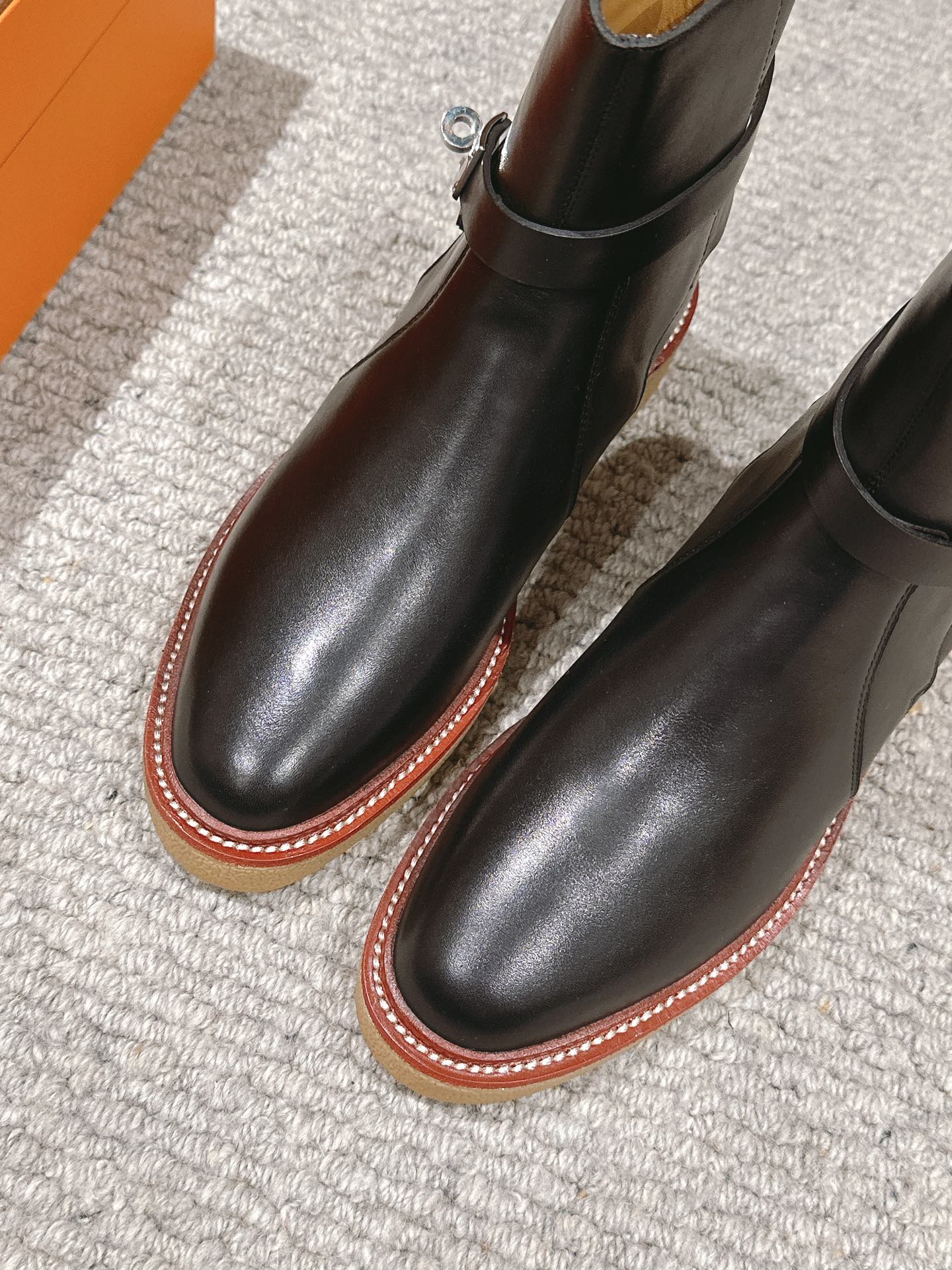 history ankle boot black calfskin