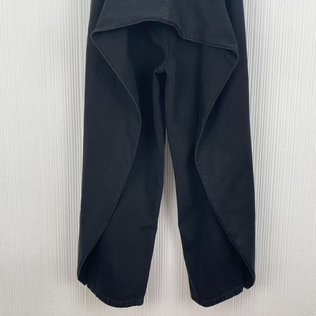 Loewe 26s Draped Flap Jeans Black Denim 400746