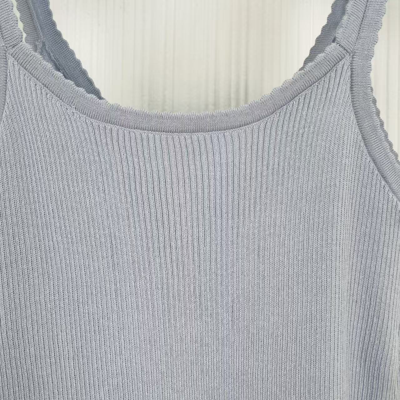Miu 26s Knit Top Cocoa Grey Cotton 405419
