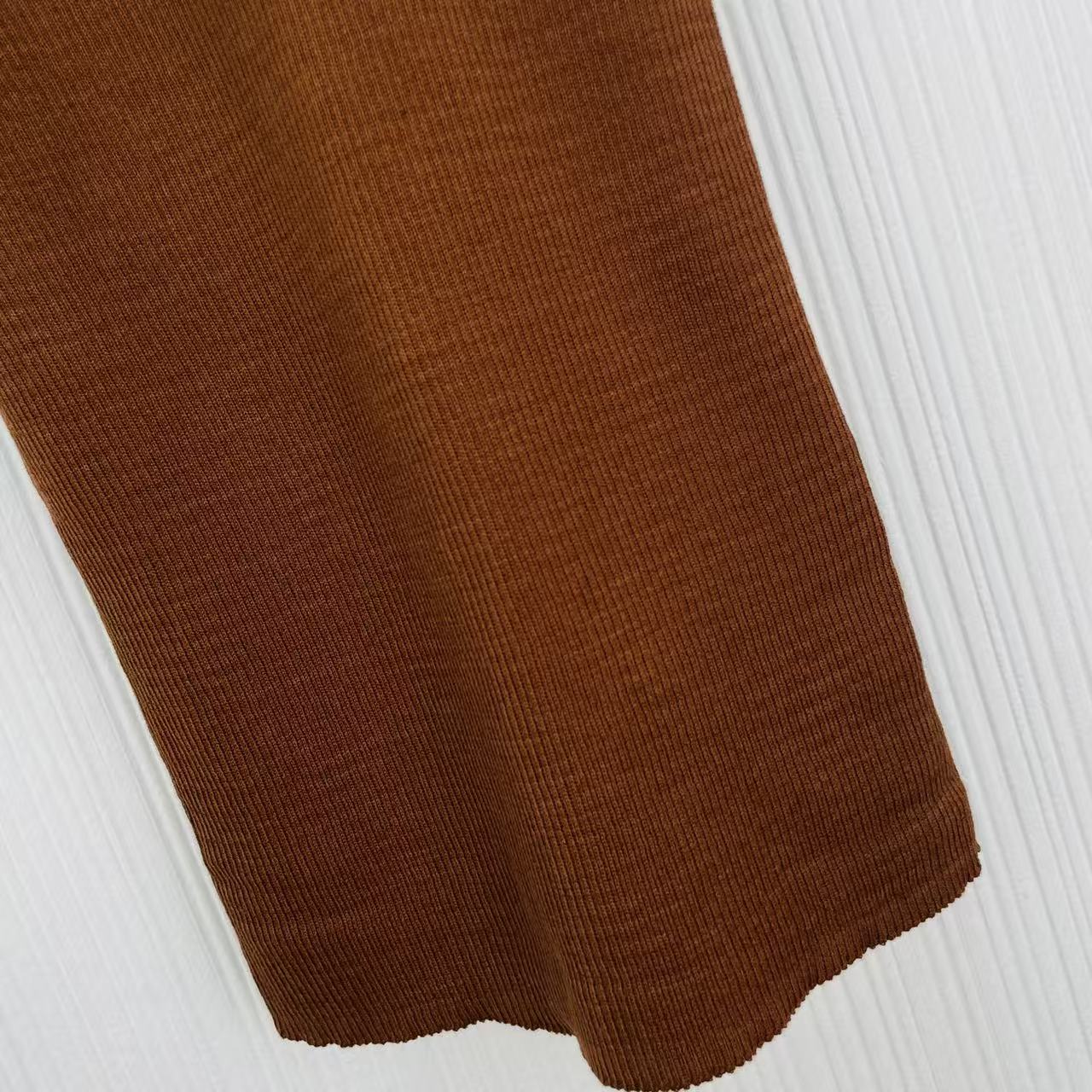 Miu 26s Knit Top Cocoa Brown Cotton 405421