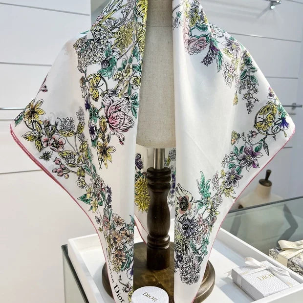 Dior 2026 Scarf 90cm Colorful Silk 212127