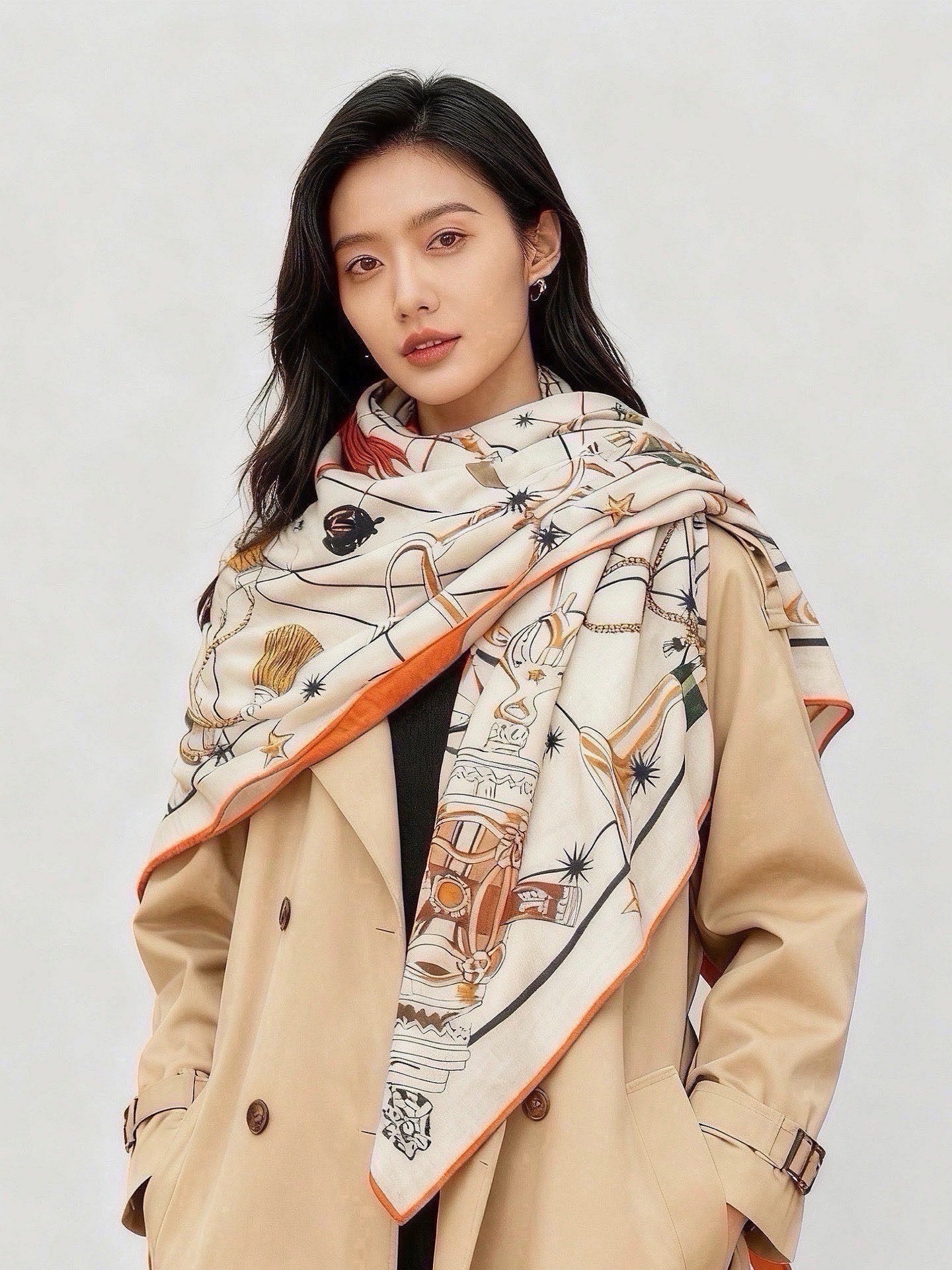 HM 26s Scarf 140 In Cashmere And Silk 216493