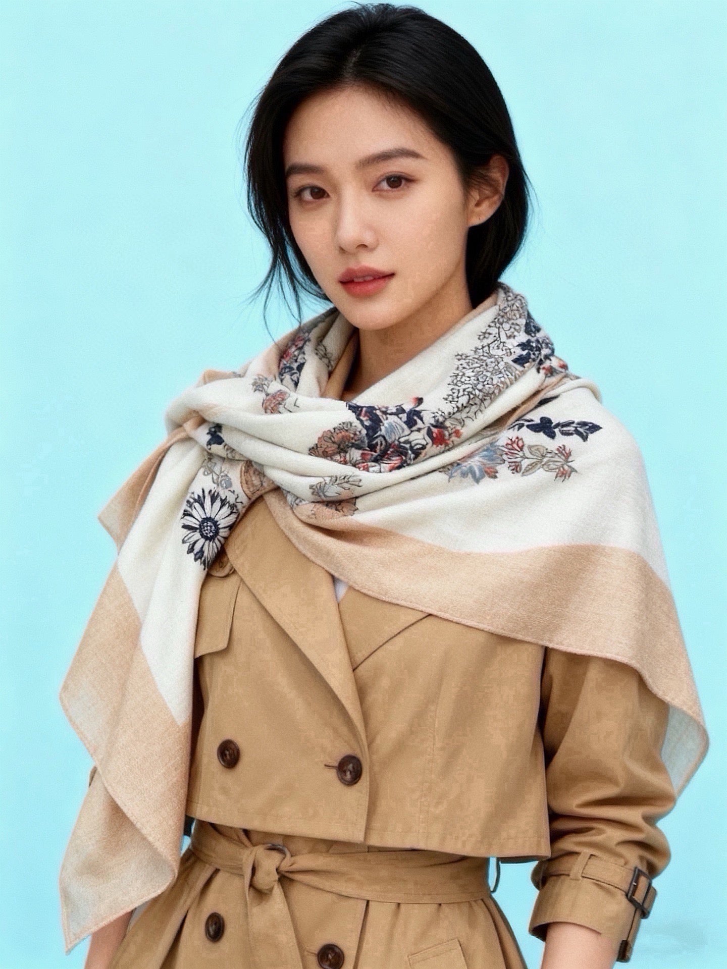 HM 26s Scarf 140 In Cashmere And Silk 216482