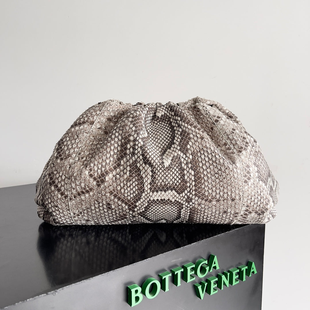 BV Pouch Bag 38cm Leather-Trimmed Python Clutch 209318