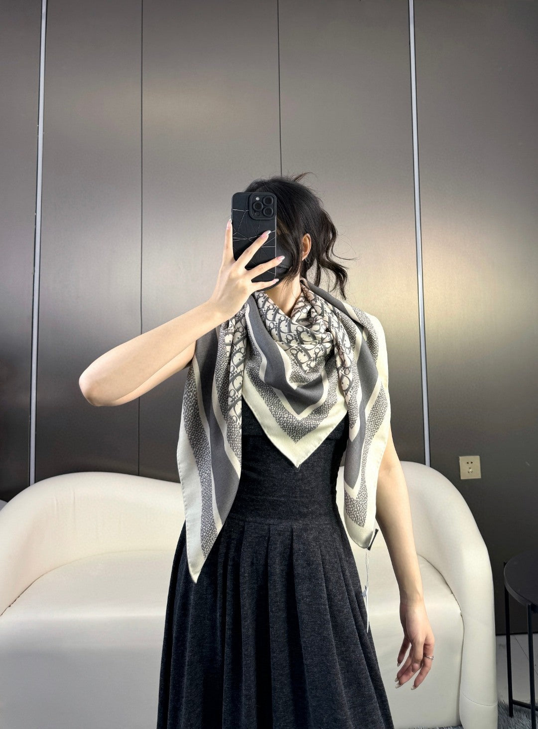 Dior 26s Scarf 140cm Silk & Cashmere 304568