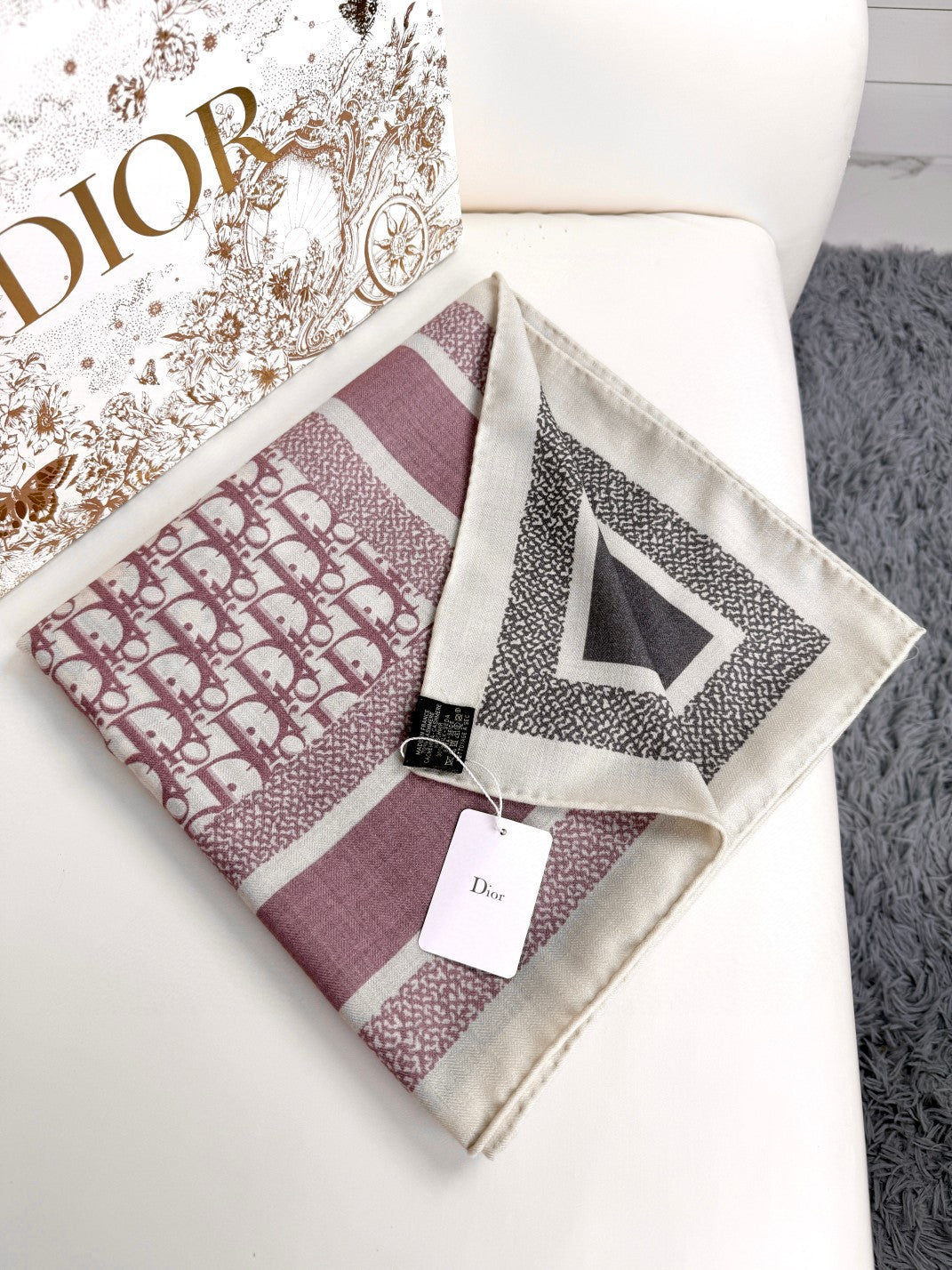 Dior 26s Scarf 140cm Silk & Cashmere 304568