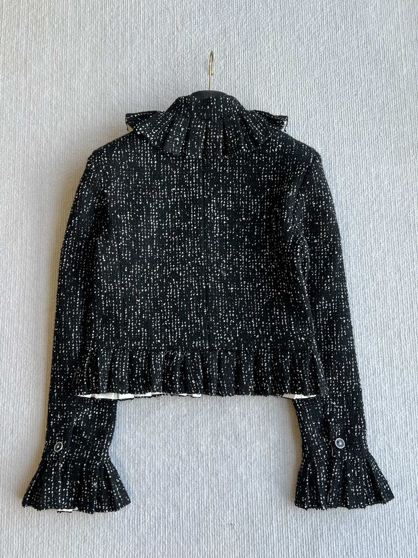 CC 25 Sequined Jacket In Black Tweed 277169