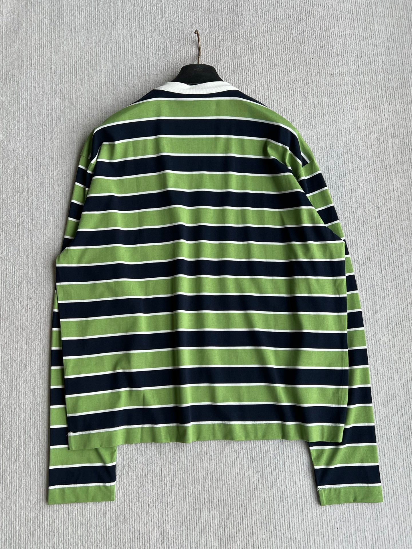 Prada Long-sleeved T-shirt Blue/Fern Green Cotton 372635
