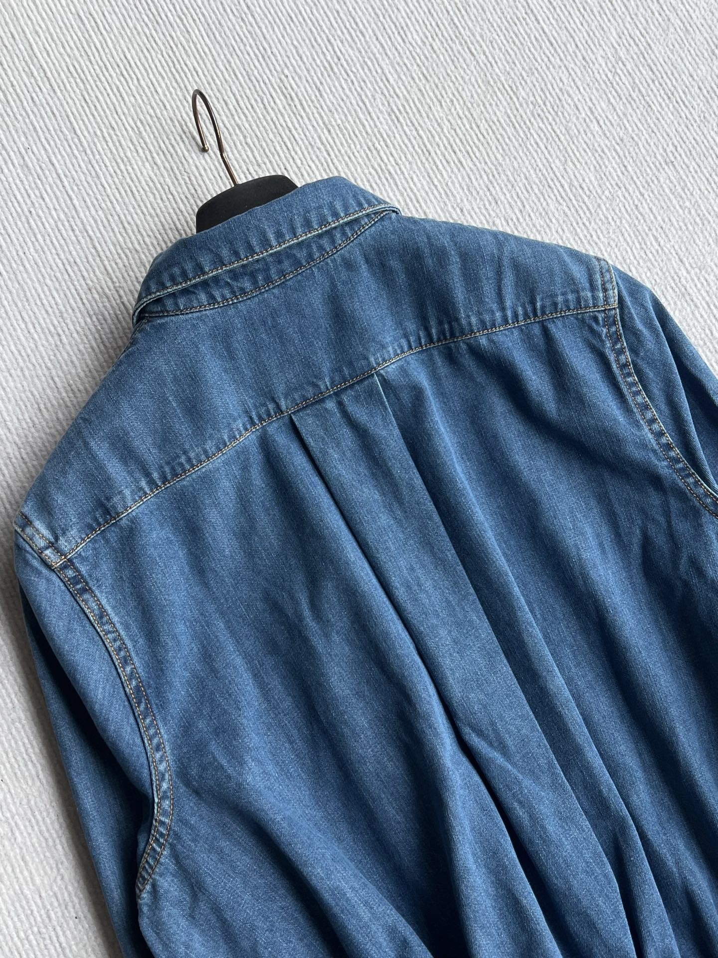 Loewe Belted Shirt Blue Denim 372592