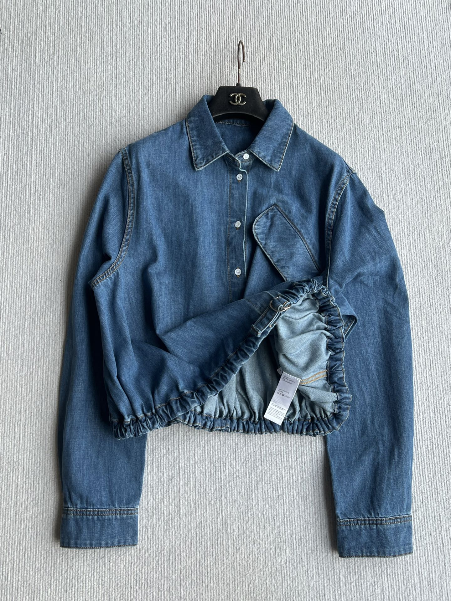 Loewe Belted Shirt Blue Denim 372592