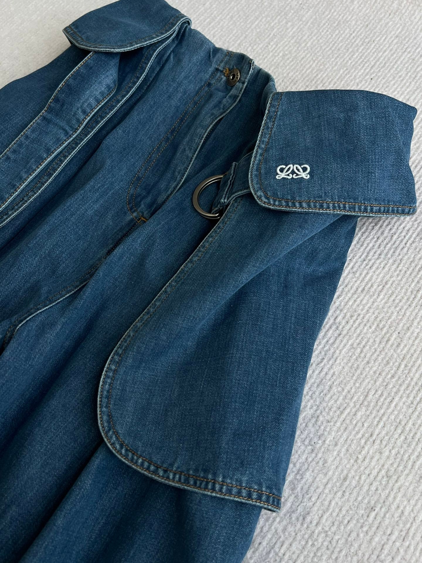 Loewe Cargo Jeans Blue Denim 372597