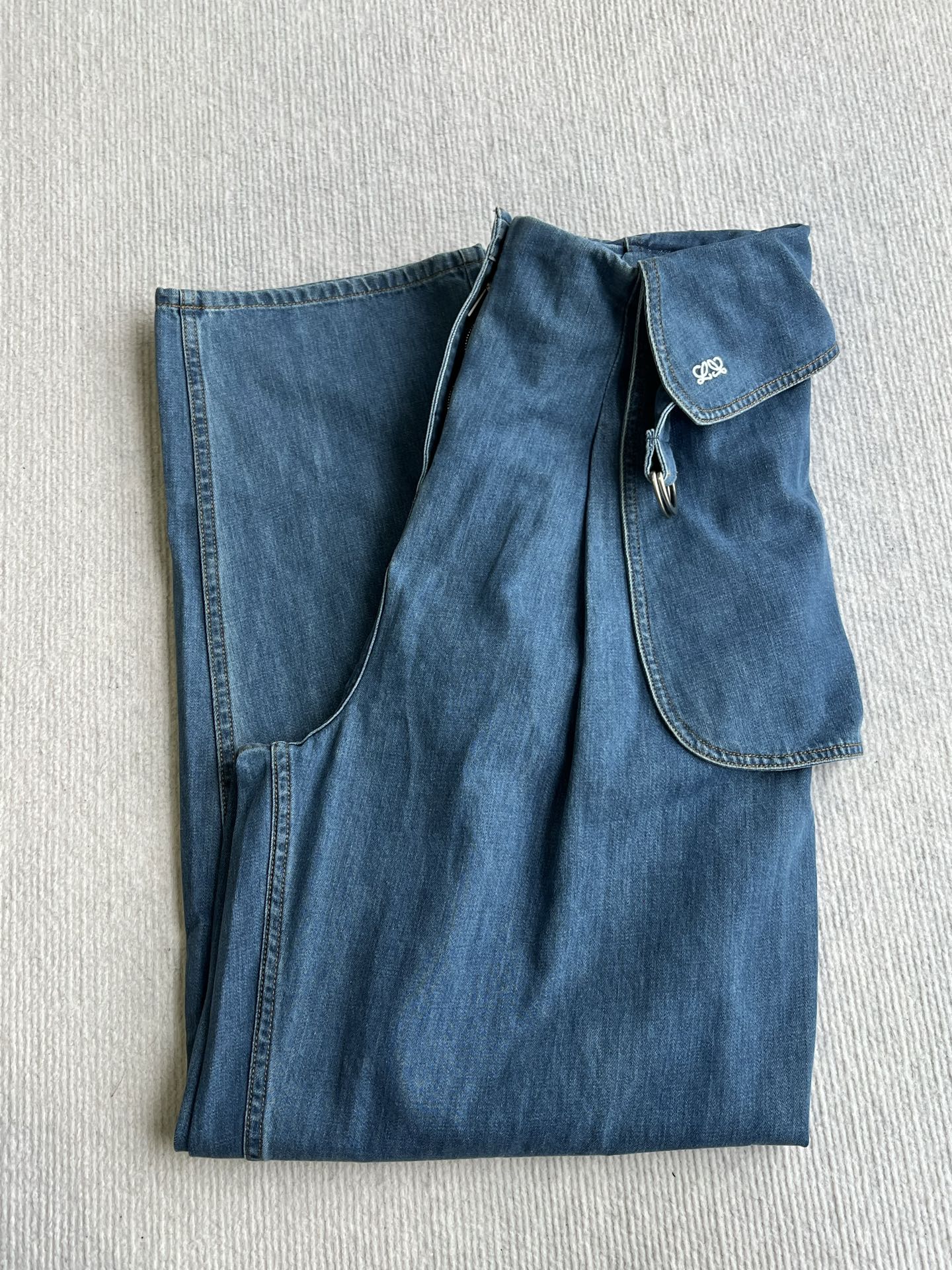 Loewe Cargo Jeans Blue Denim 372597