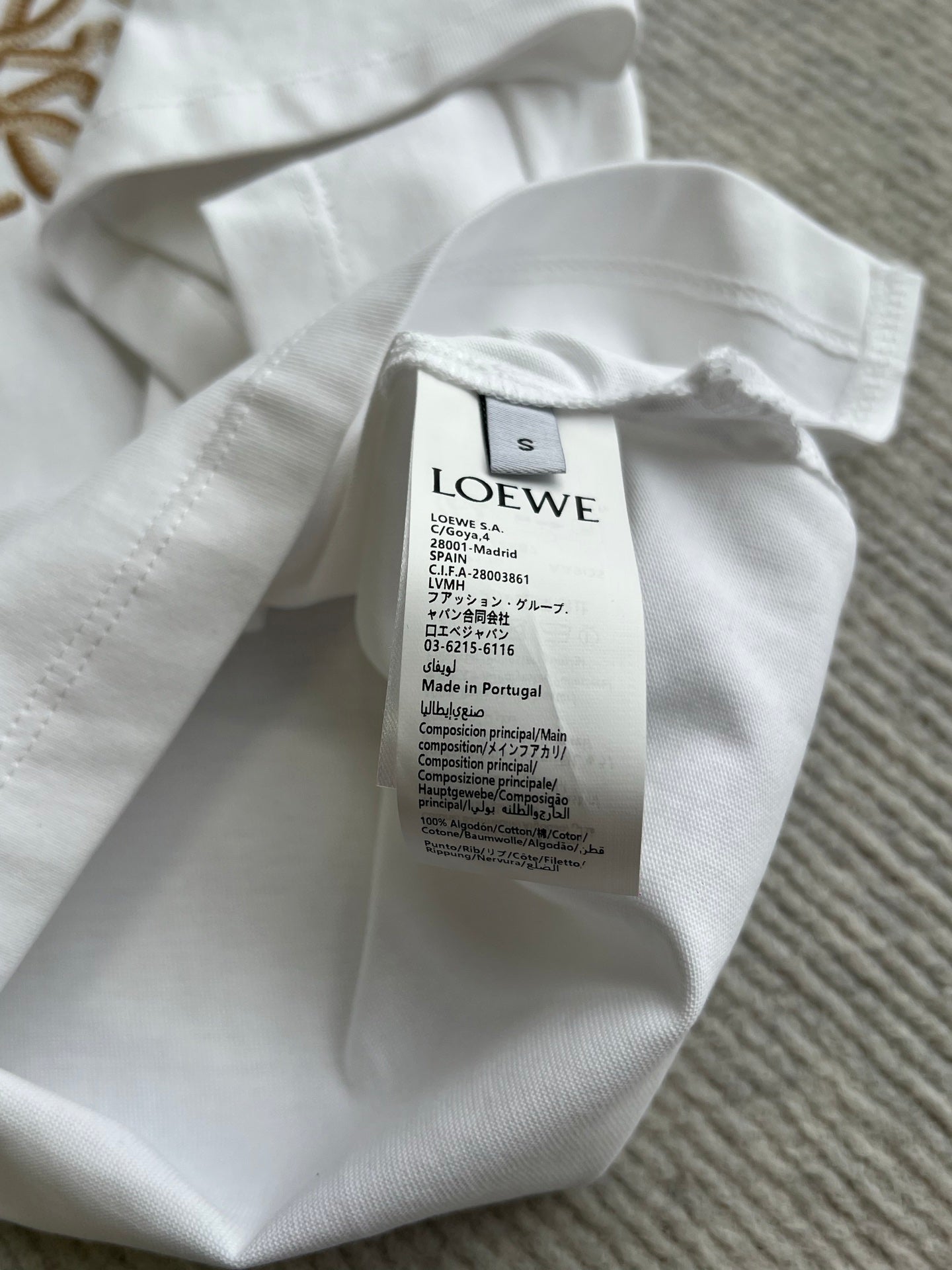 Loewe Boxy fit T-shirt White Coton 372604