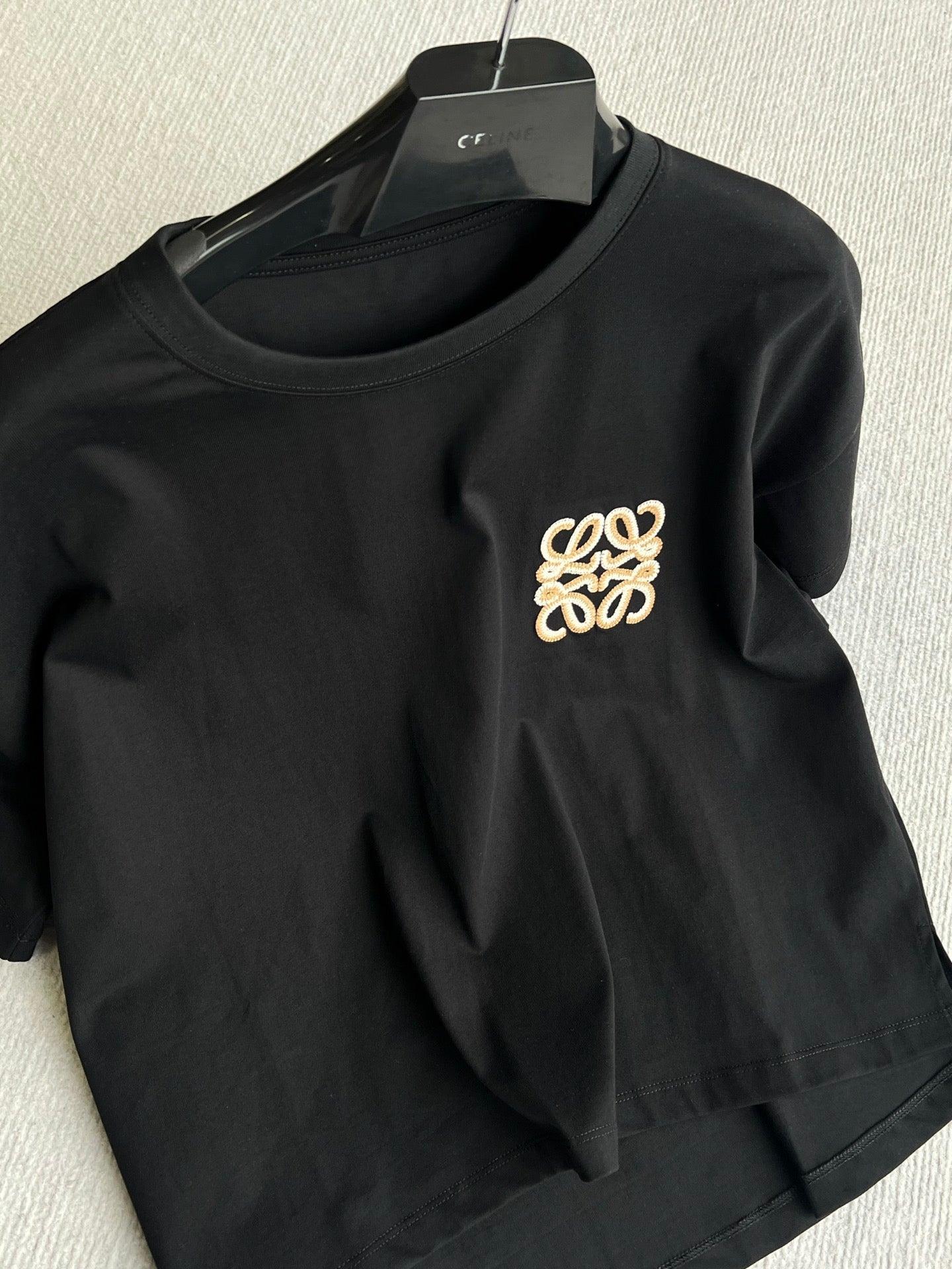 Loewe Boxy fit T-shirt Black Coton 372605