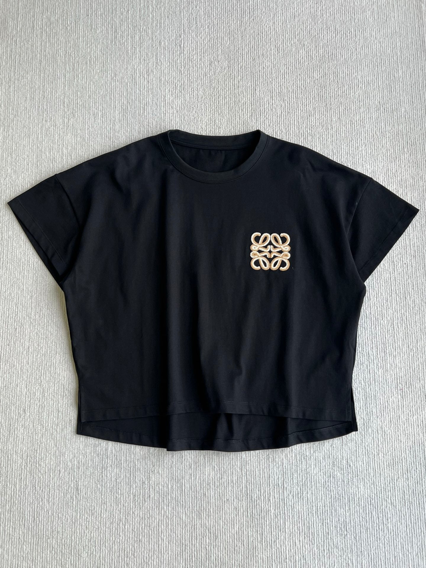 Loewe Boxy fit T-shirt Black Coton 372605