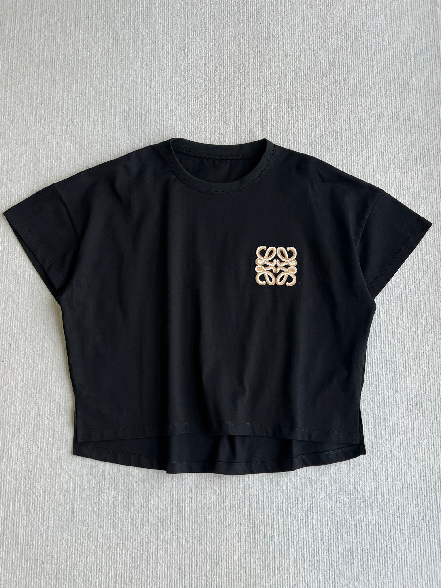 Loewe Boxy fit T-shirt Black Coton 372605
