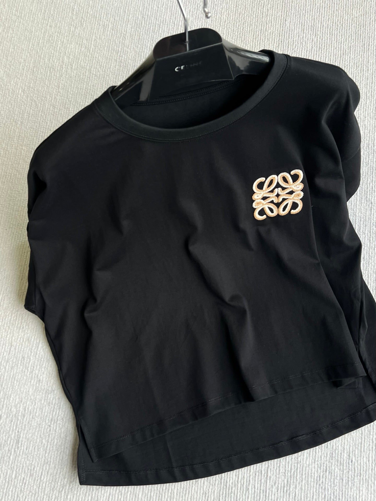 Loewe Boxy fit T-shirt Black Coton 372605