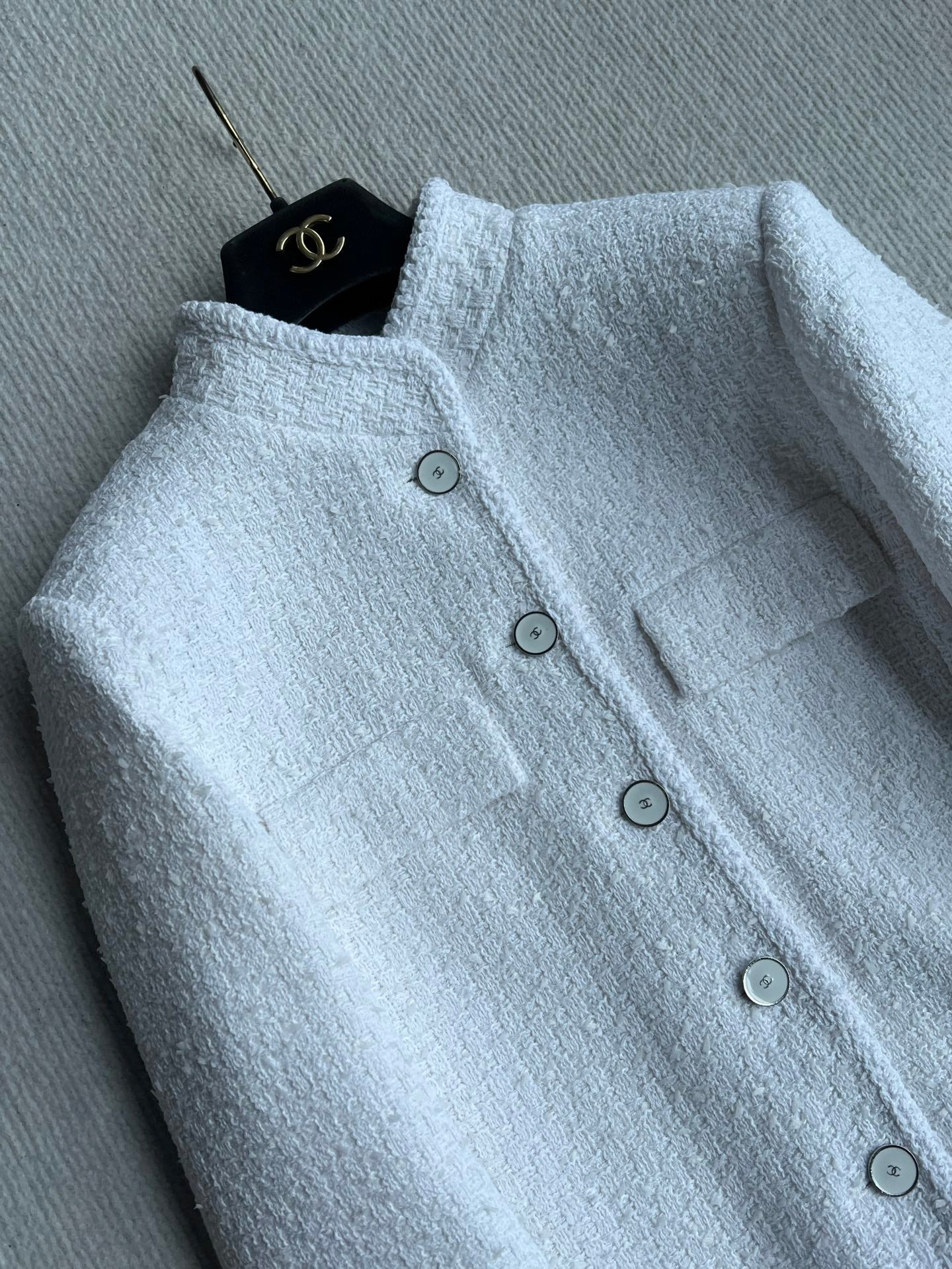 CD 26s Shorts White Tweed 372516