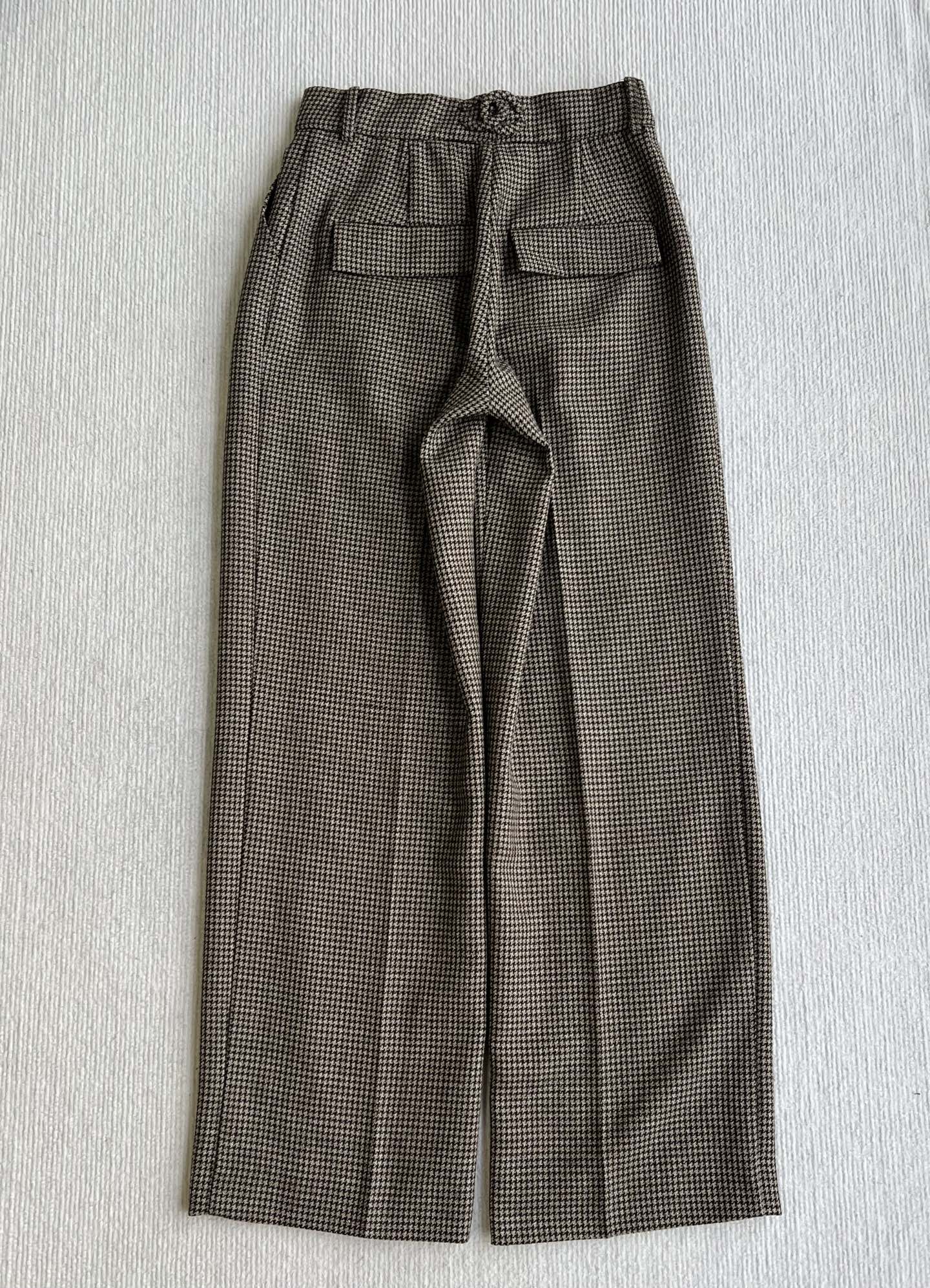 CC 26s Long Pant Deep Taupe Cream Tweed 412419