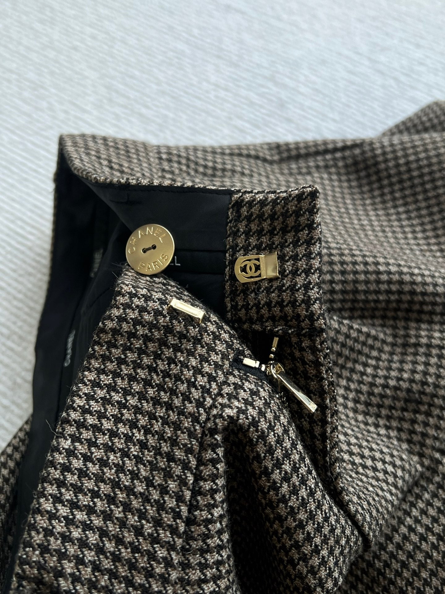 CC 26s Long Pant Deep Taupe Cream Tweed 412419