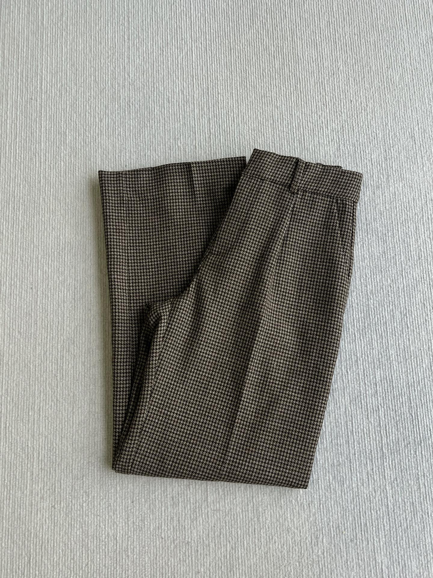 CC 26s Long Pant Deep Taupe Cream Tweed 412419