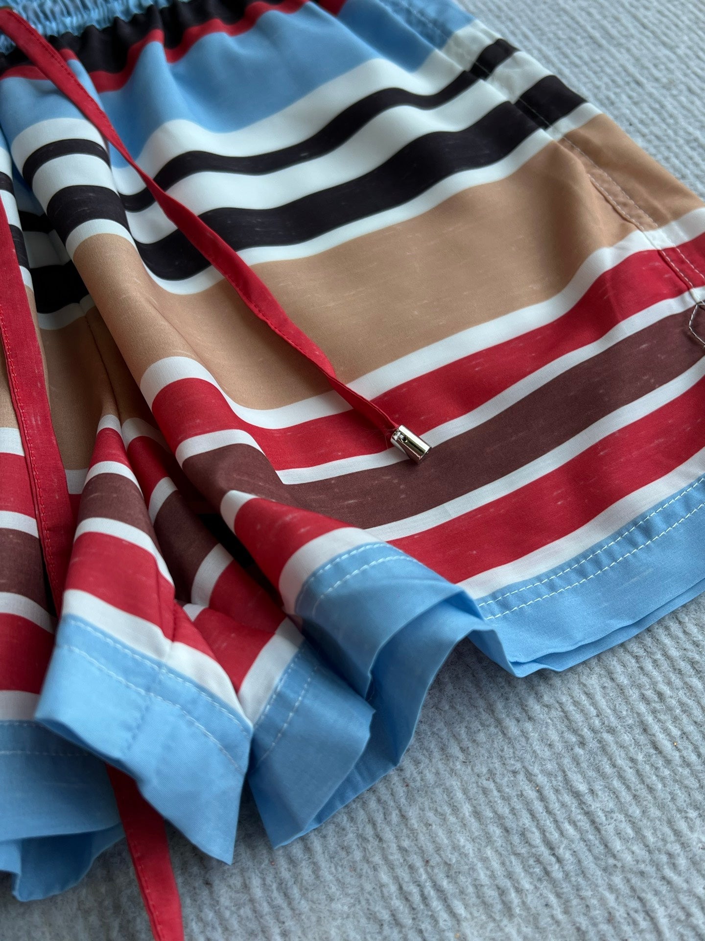 CC 26s Resort Short Striped Red Brown Blue Cotton Polyester 405127