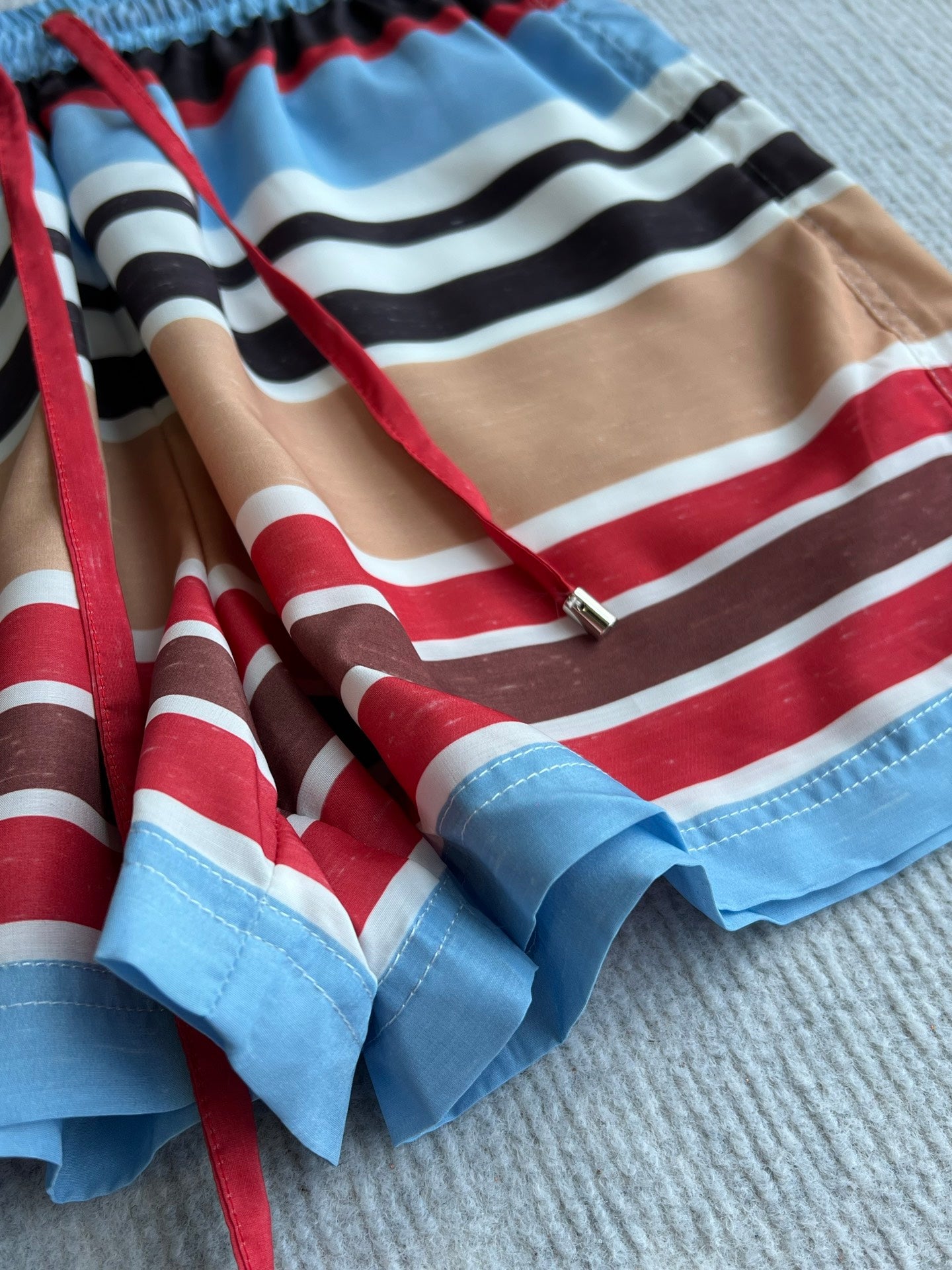 CC 26s Resort Short Striped Red Brown Blue Cotton Polyester 405127