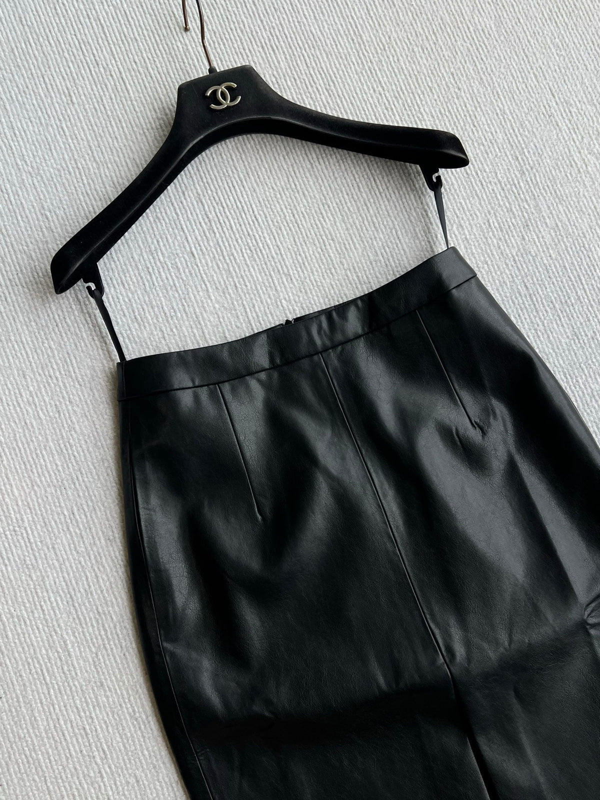 YSL 26s Leather Pencil Skirt Black PU 434510