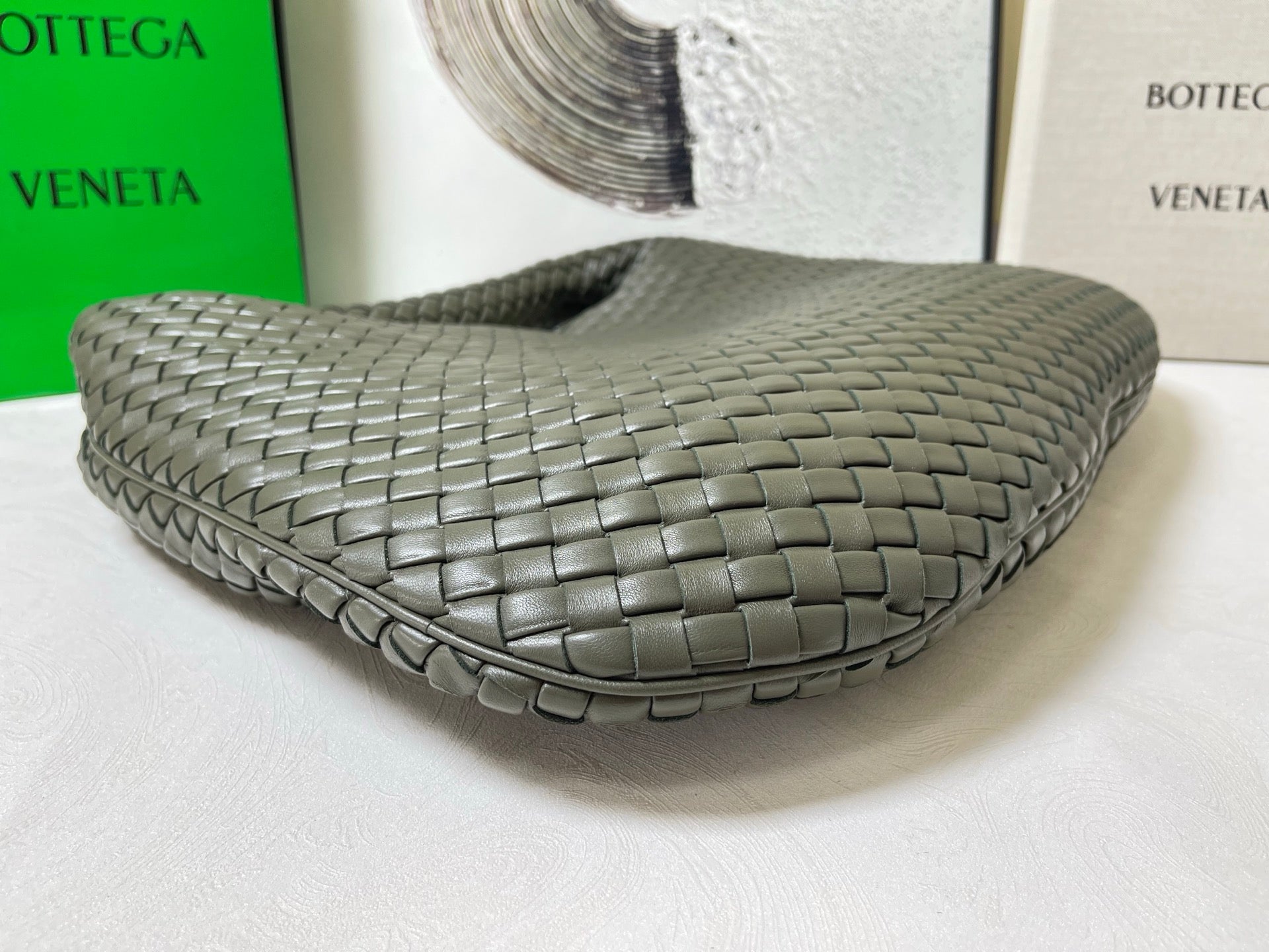 Bottega Veneta Maxi Veneta Bag 59cm Olive Intrecciato Leather