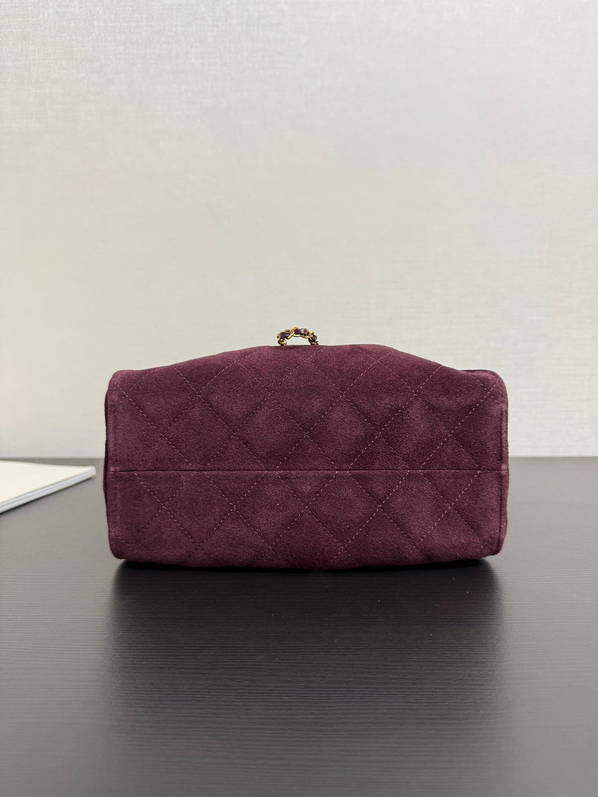 CC 26s Small Hobo Bag Burgundy Quilted Suede 996771 GHW