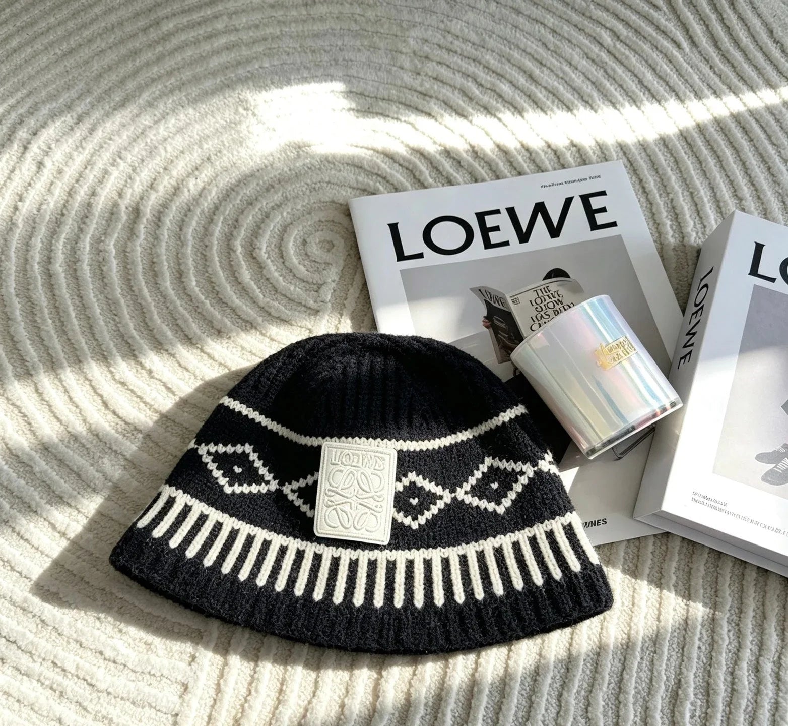 Loewe Jacquard Knit Bucket Hat 212901
