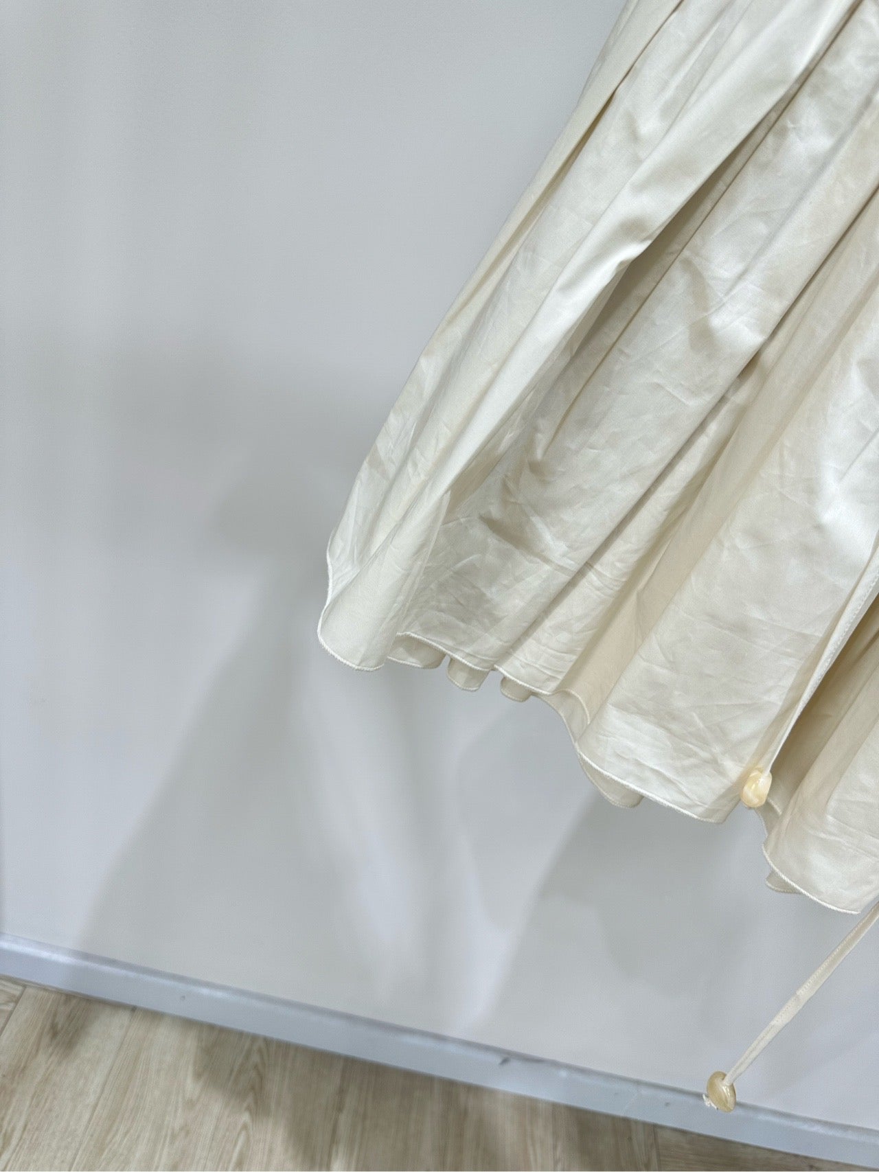 Loewe 26s Layered Mini Skirt Cream Cotton 417346