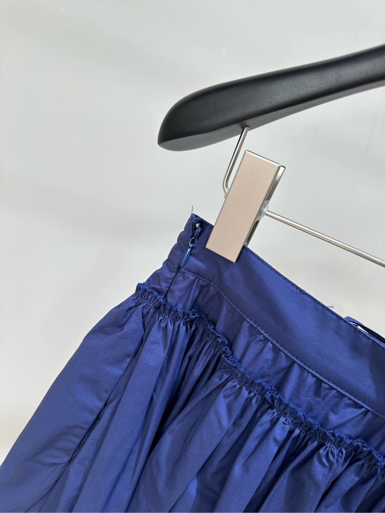 Loewe 26s Layered Mini Skirt Blue Cotton 417345