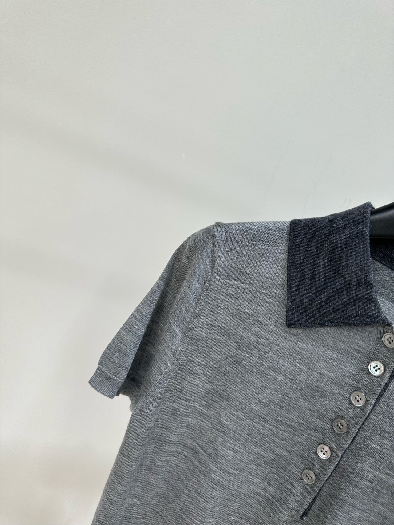 Celine 26s Knit Short-Sleeve T-Shirt Grey Cashmere417390