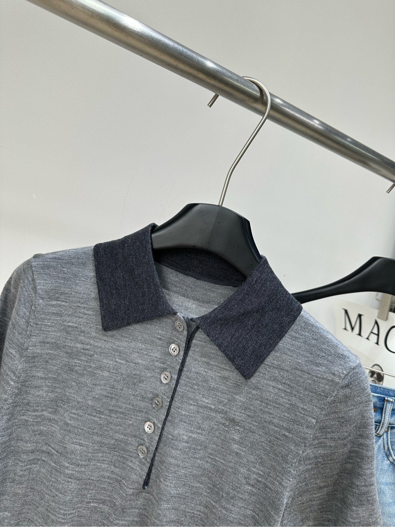 Celine 26s Knit Short-Sleeve T-Shirt Grey Cashmere417390