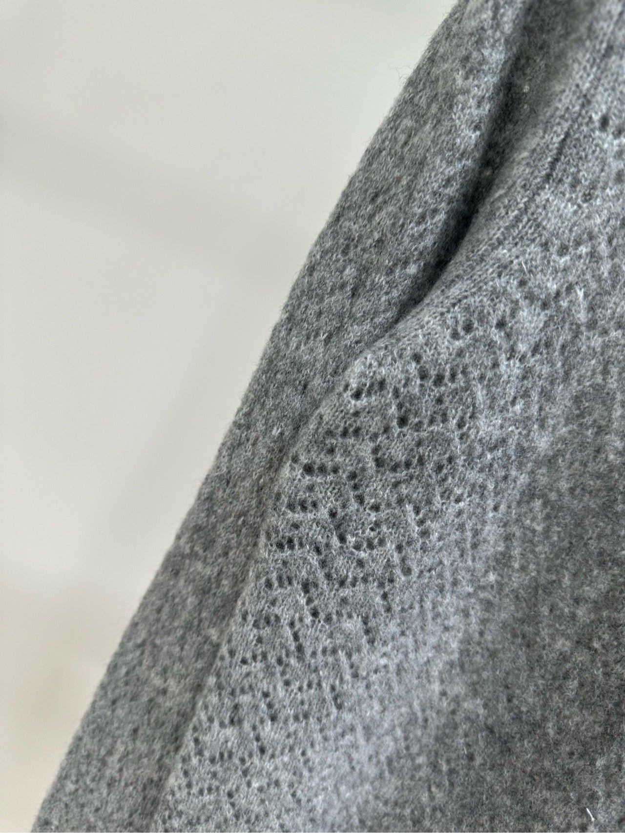 Miu 26s Collar Zipper Cardigan Grey Cashmere Mulberry Silk 417368