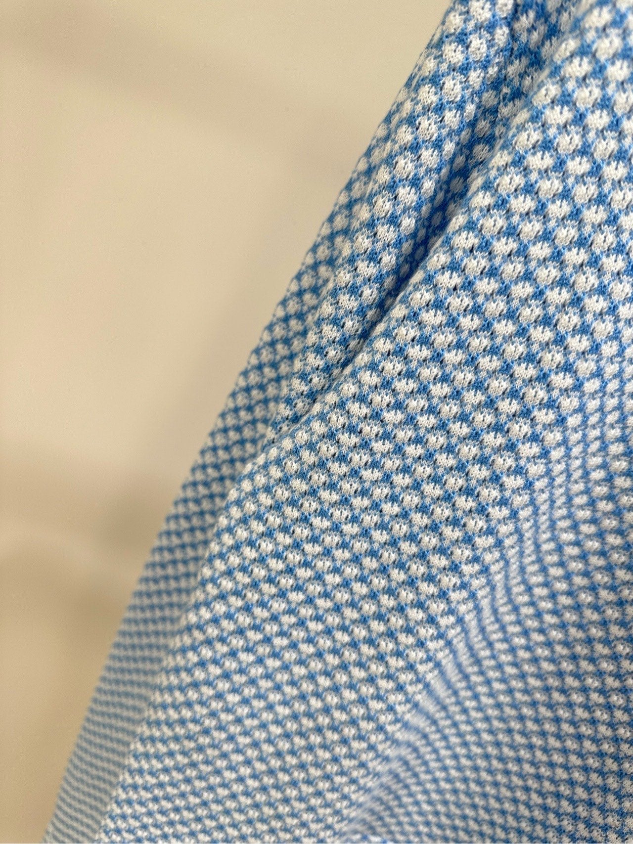 Miu 26s Knit Polo Single-Breasted Cardigan Light Blue Cotton 417360