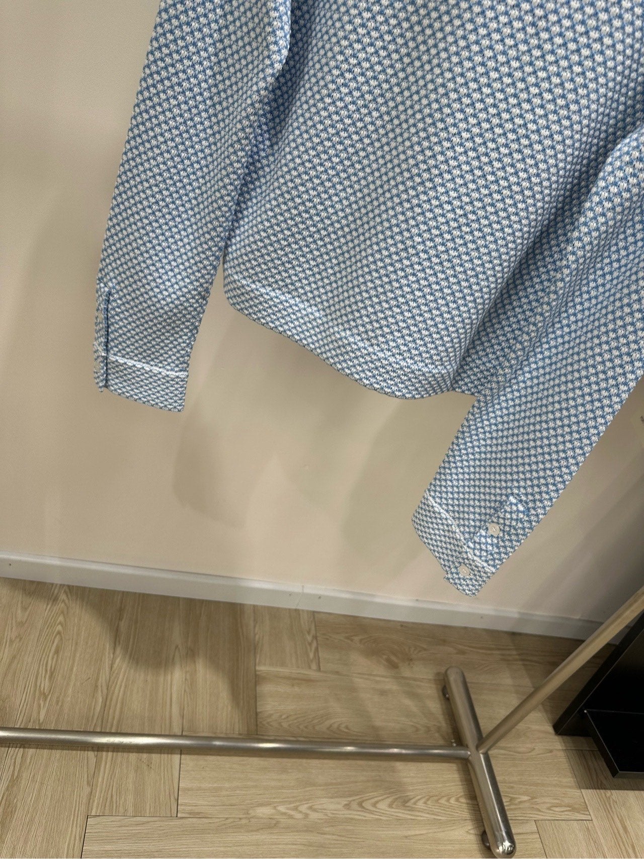 Miu 26s Knit Polo Single-Breasted Cardigan Light Blue Cotton 417360