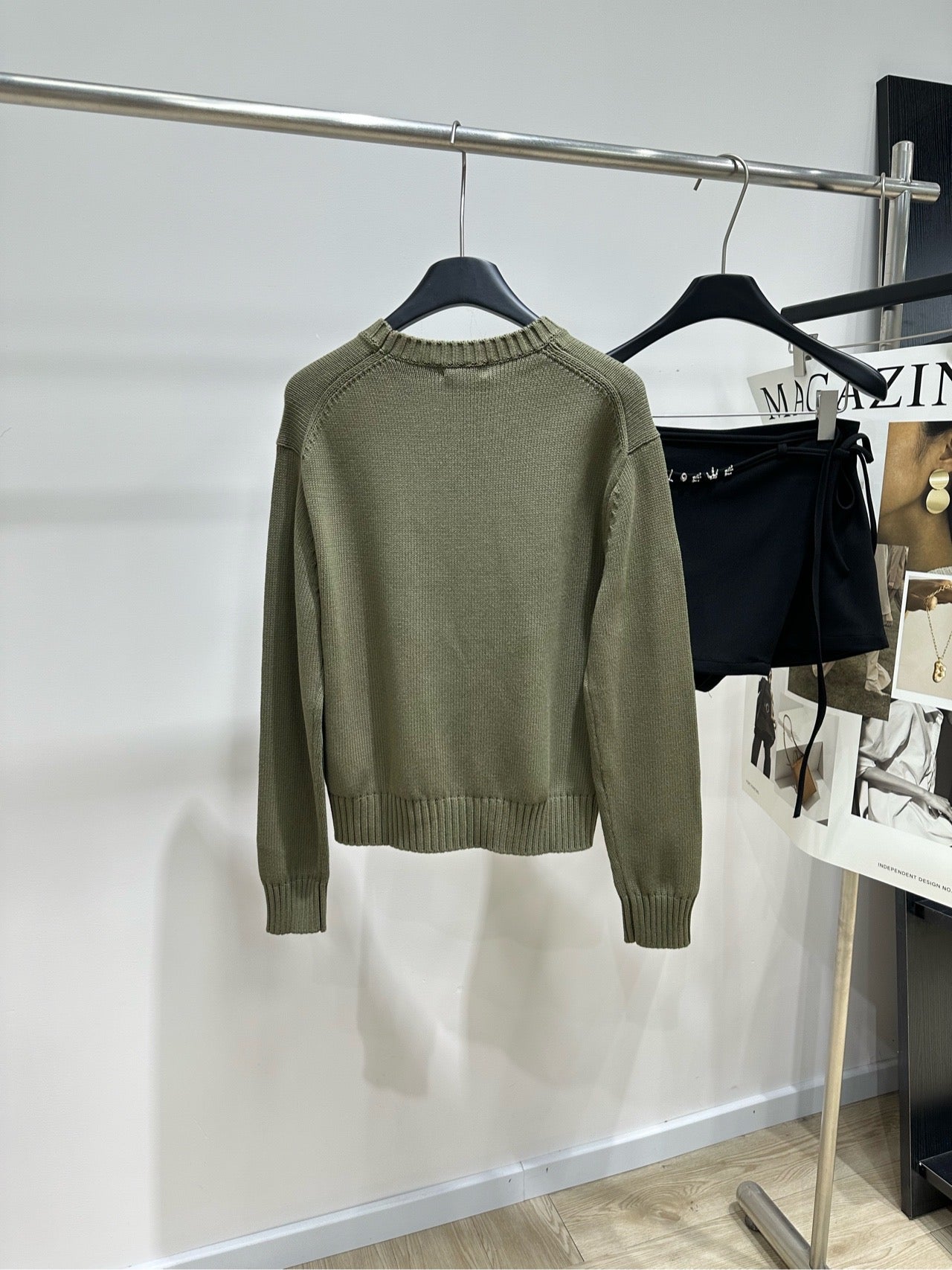 Ralph Lauren Polo Bear Jumper Olive Cotton 417235