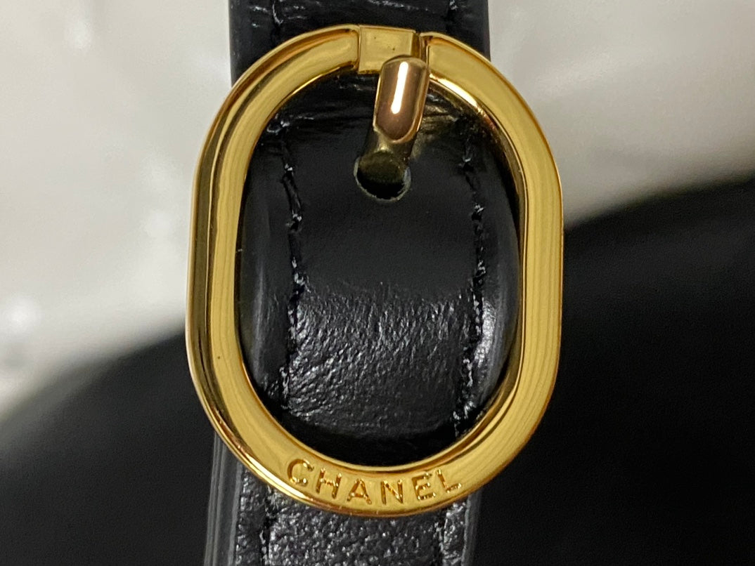 Chanel 2026 Hobo Bag AS6479 Black Lambskin Leather