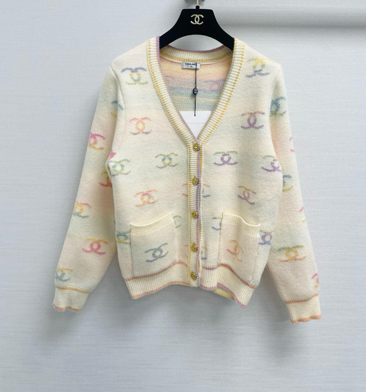 Chanel 2026 Multi CC Logo Knit Cardigan 446706