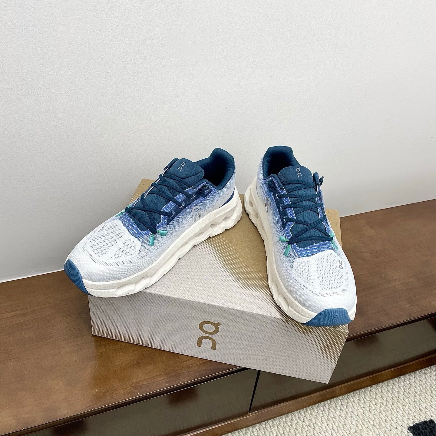 Loewe 26s Cloudtilt Sneaker In Blue Ivory Recycled Polyester