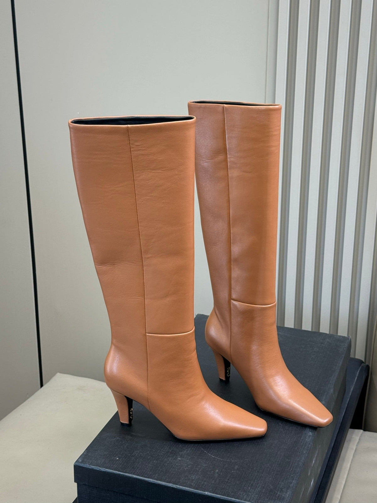 YSL 26s Le Cassandre Boots Beige Smooth Leather 157720