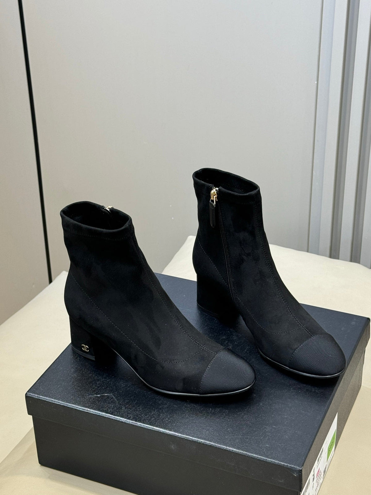 CC 26s Cap-Toe Ankle Boots 5.5cm Black Suede 150312