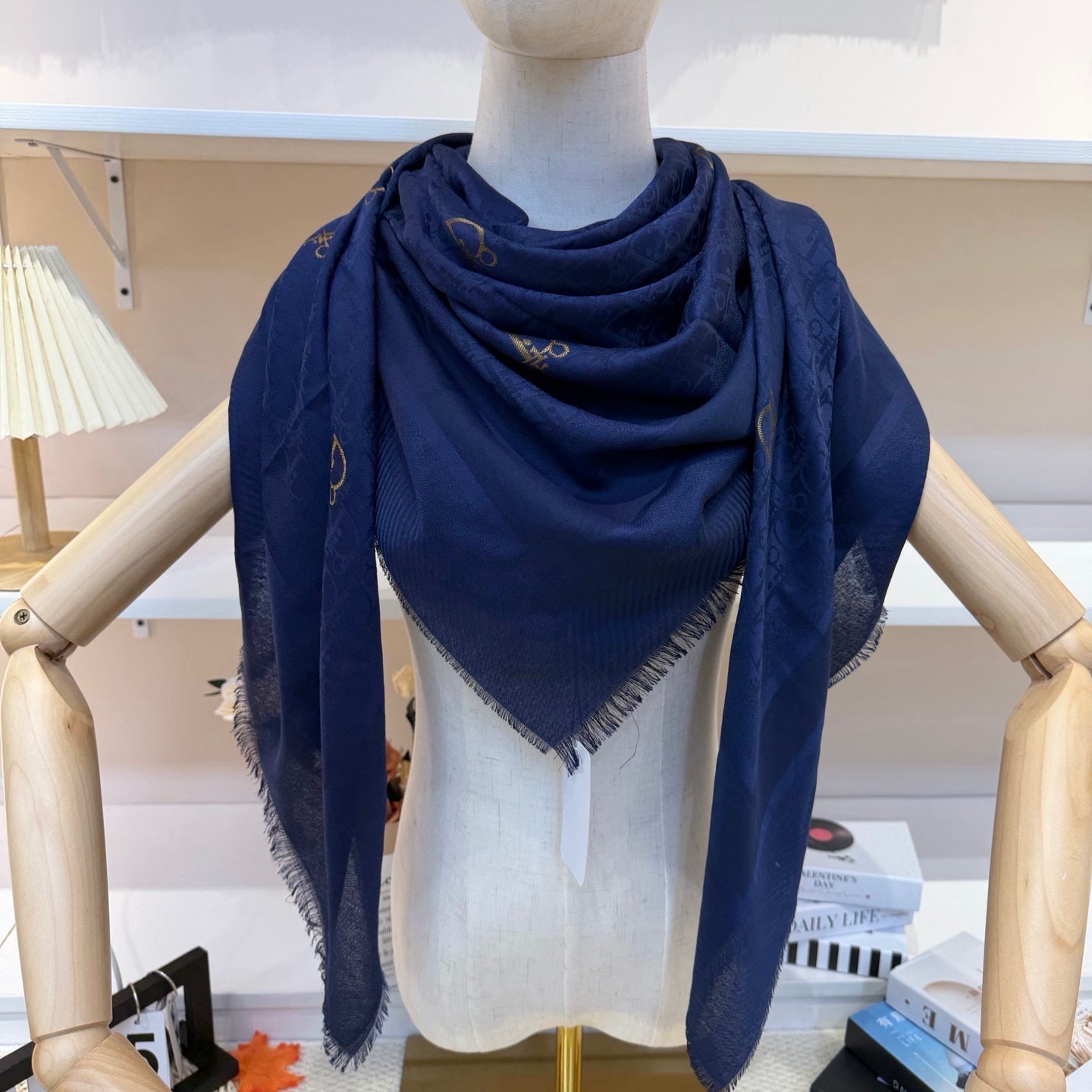 Dior 26s Scarf 140cm In Cashmere Silk 281269