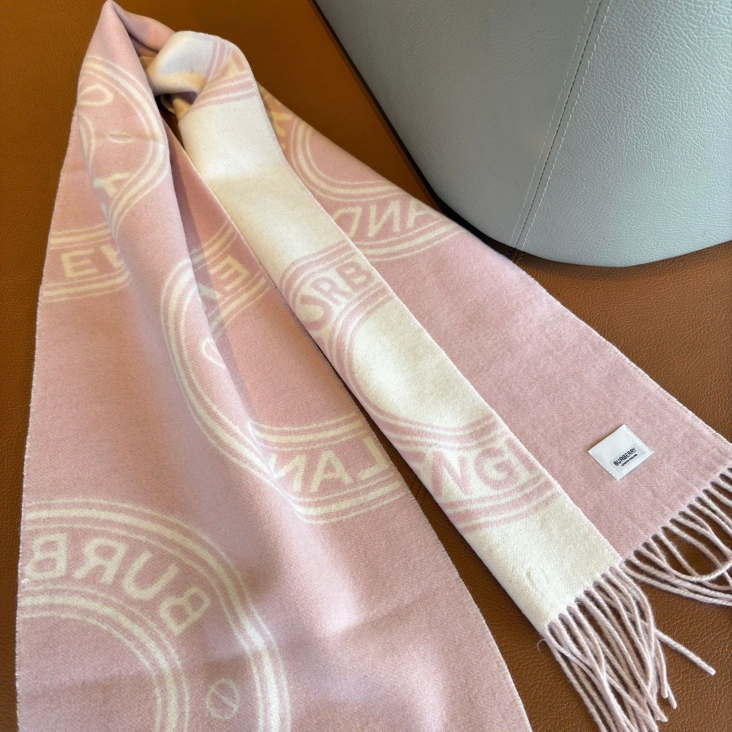 BBR Long Scarf 17CM Pink Calico Cashmere 150403