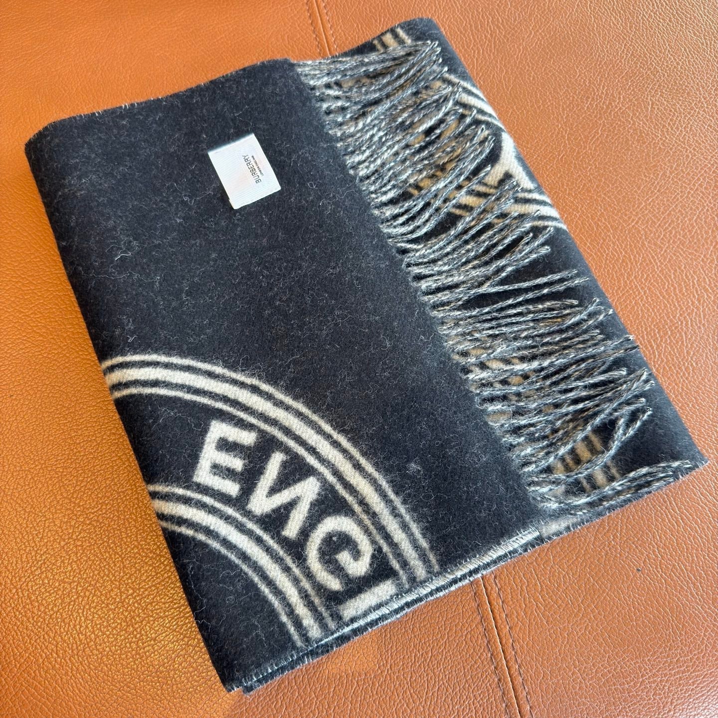 BBR Long Scarf 17CM Black Calico Cashmere 150404