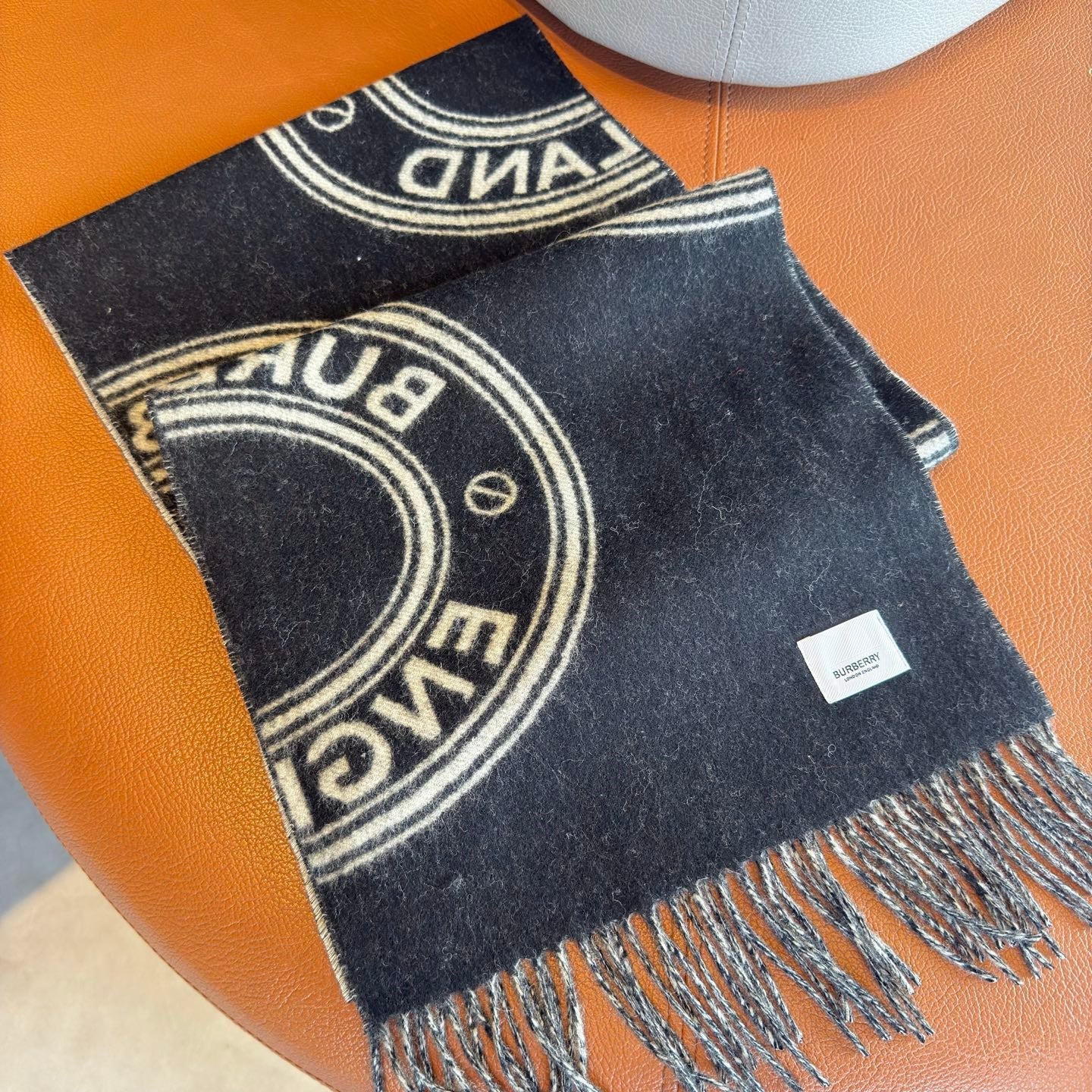 BBR Long Scarf 17CM Black Calico Cashmere 150404