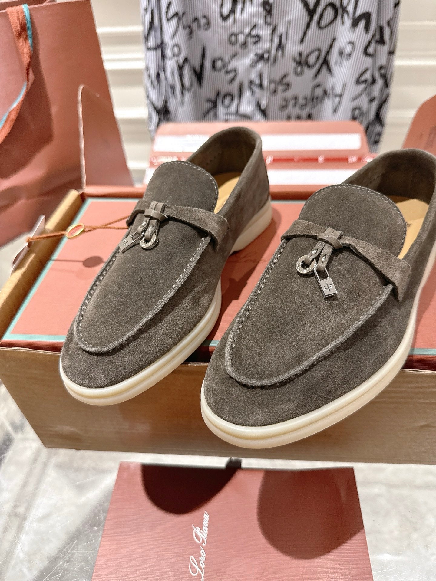 LP Summer Charms Walk Loafers Coffee Suede 565863